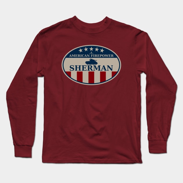 M4 Sherman Tank Long Sleeve T-Shirt by TCP